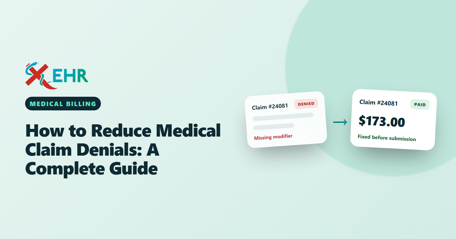 A claim card marked scrub passed, ready to submit